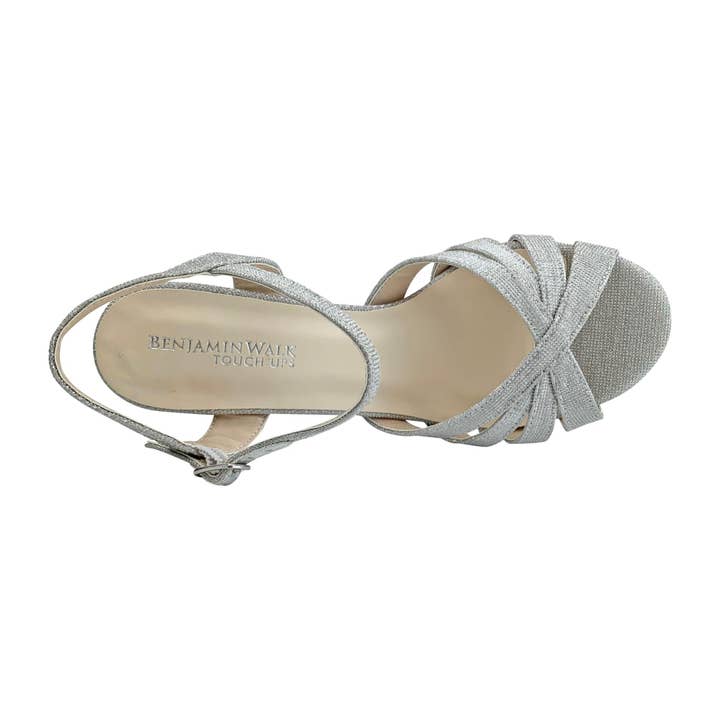 Benjamin Walk - Wholesale Low Heels - Women's - Maeve Shimmer Material Sandals with 2.5" Block Heel2