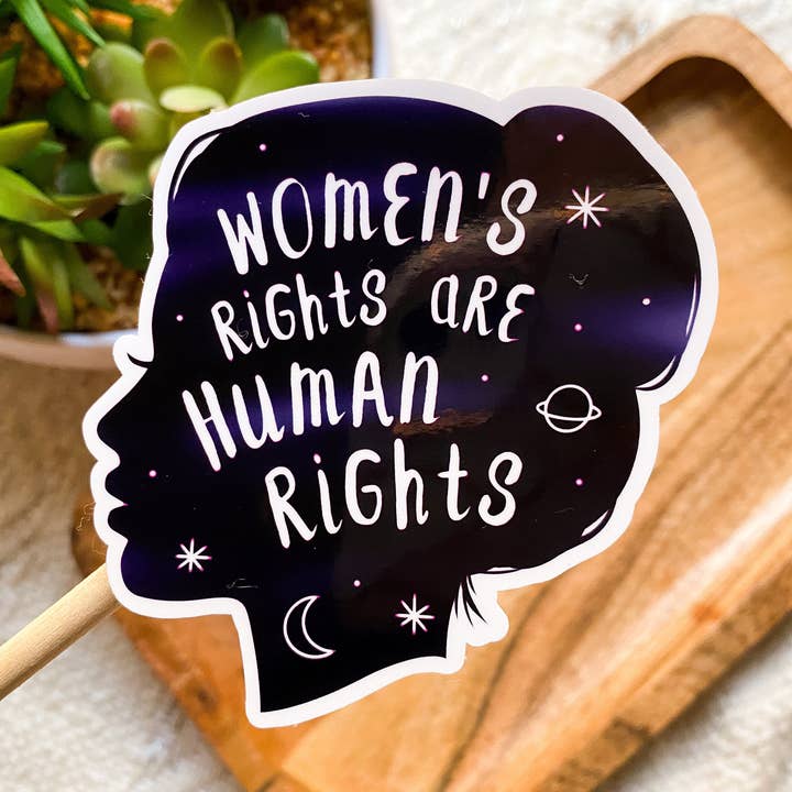 Kvinders rettigheder er menneskerettigheder klistermærke for engroshandel hos MaMarie & Co.