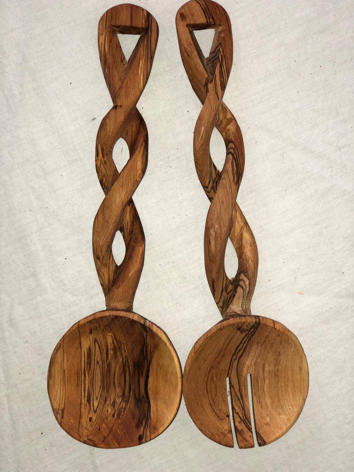 Gitzell FairTrade - Wholesale Serving Utensil - Wooden Serving Spoons, Twist1