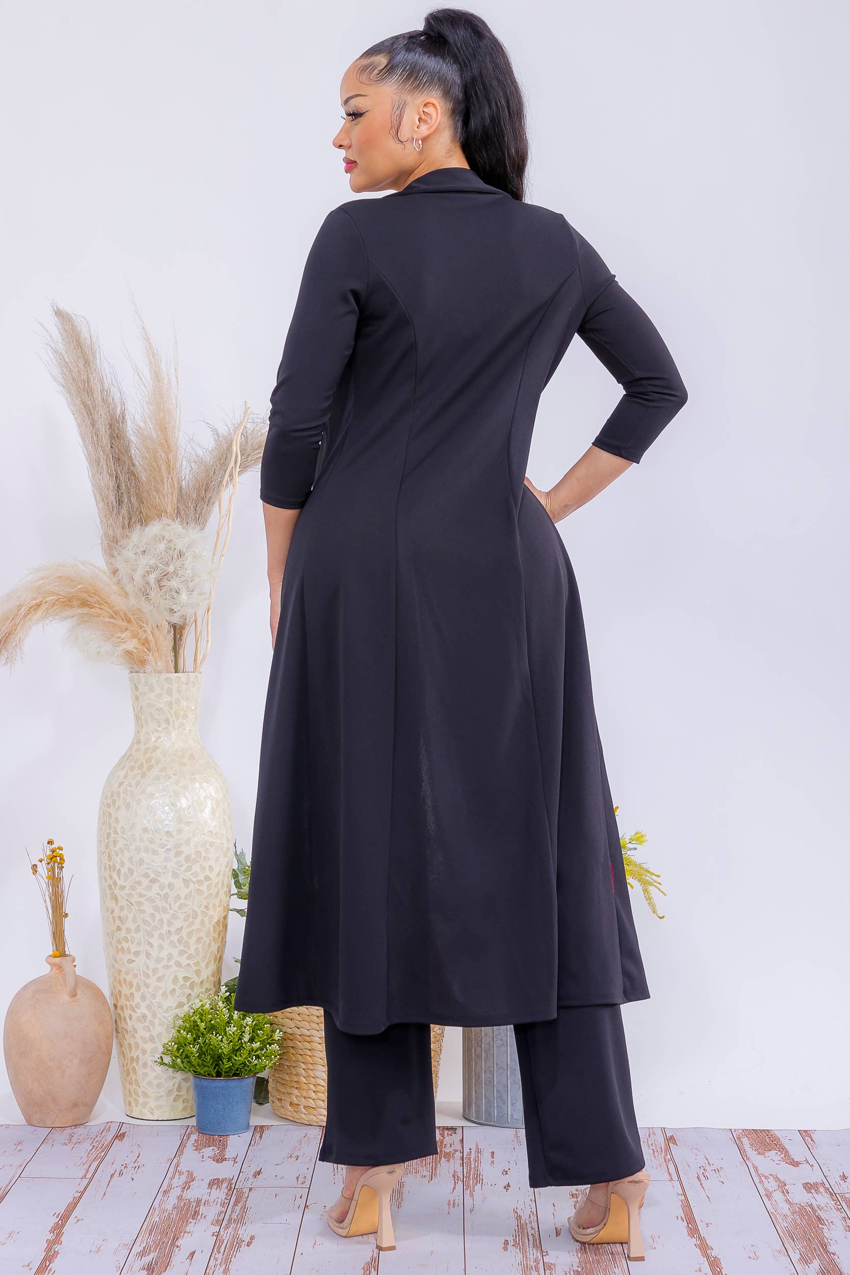 H&H Fashion Inc. – wholesale Top & pants set (NOT Loungewear) – Women's – HH785X-S Plus Size Elegant Blazer & Wide-Leg Pants Set9