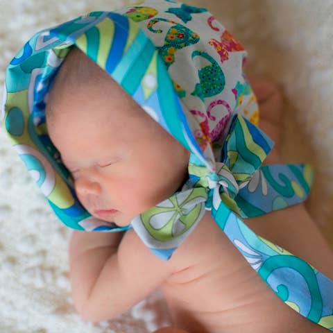 The Daisy Baby LLC - Wholesale Sun Hat - Baby - Calico Cat Sun Bonnet Handmade Heirloom Baby Shower Gift Hat