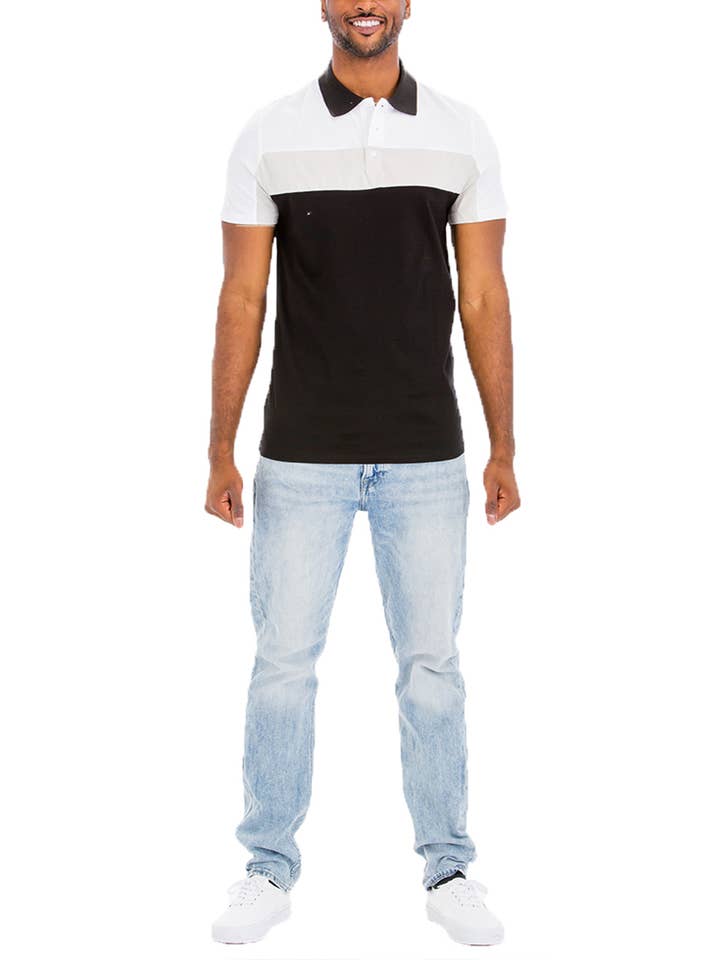 WEIV - Wholesale Polo - Men's - Three Color Short Sleeve Polo Shirt4