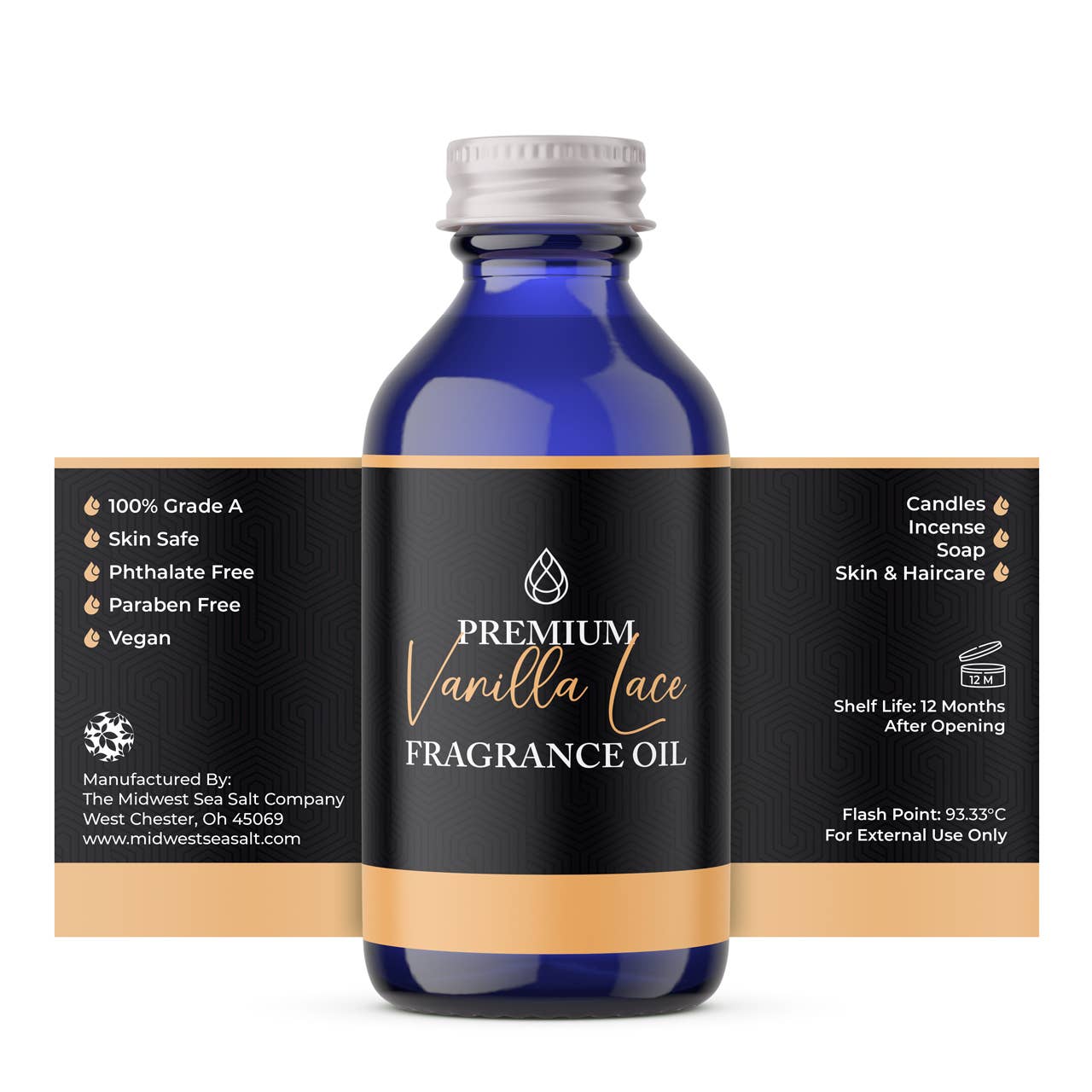 The Midwest Sea Salt Company - Wholesale Fragrance Oil - Vanilla Lace Fragrance Oil1