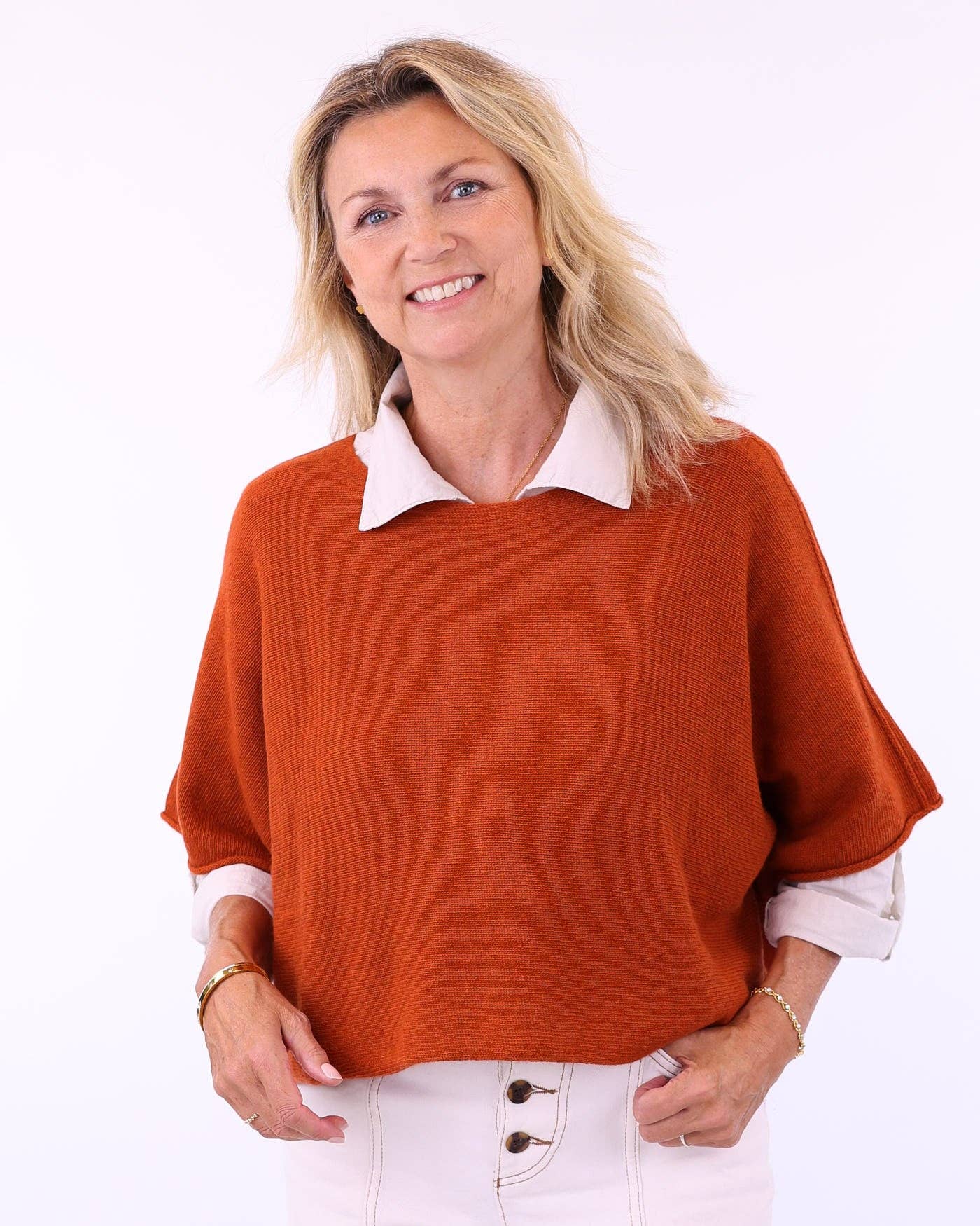 Cadenza Italy Ltd – wholesale Knitted jumper – Women′s – Cashmere Blend Short Tunic Top5