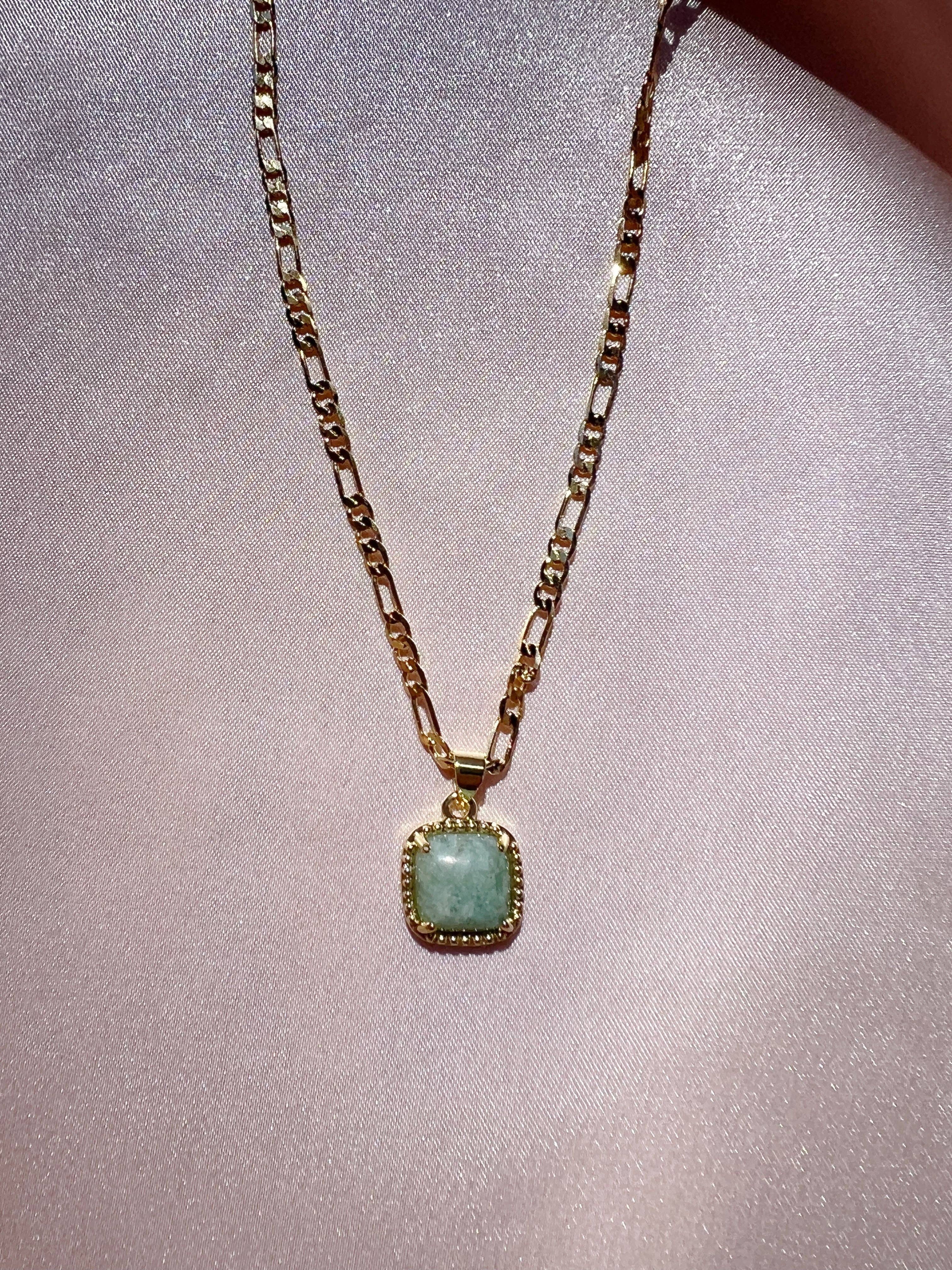 Starlite By J - Wholesale Pendant/Charm Necklace - Pozzuoli Necklace (aqua quartz)1