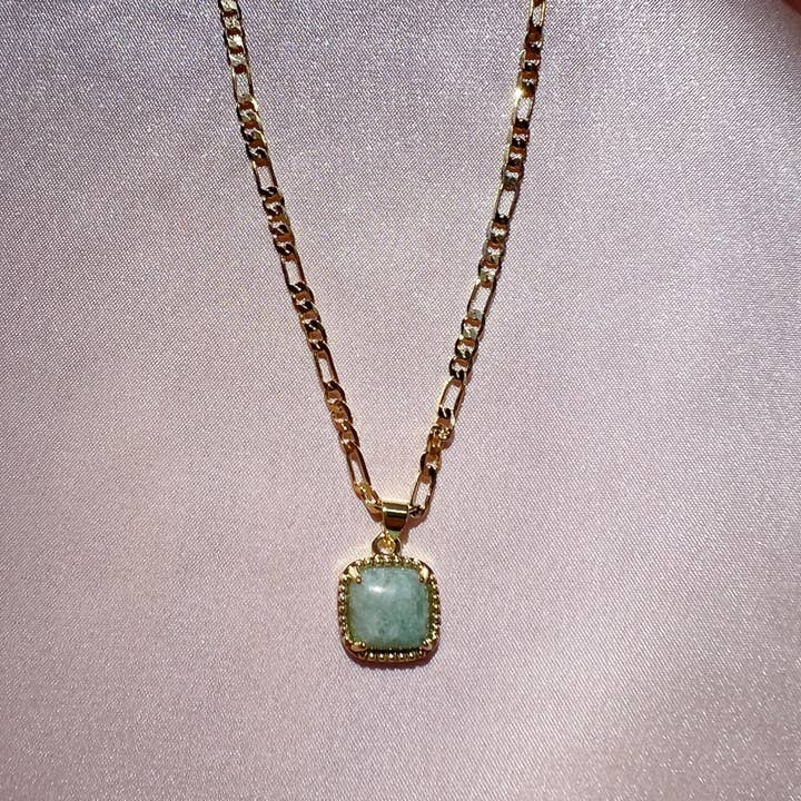 Starlite By J - Wholesale Pendant/Charm Necklace - Pozzuoli Necklace (aqua quartz)1