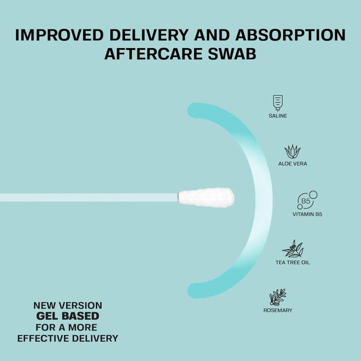 Base Laboratories - Wholesale Cotton Swab/Q-Tip - Piercing Bump Gel Swabs - Cleanse & Treat On-the-Go1