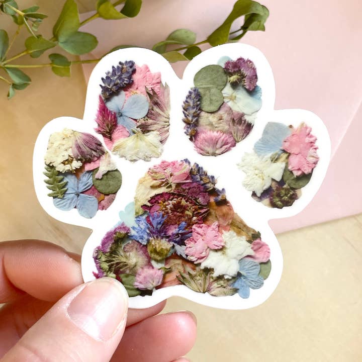 Pegada de Flores Prensadas, Autocolante 3" por atacado de Seek & Bloom Creative Co.