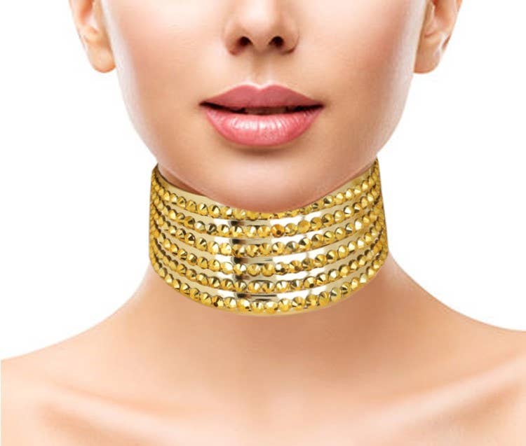 SP Sophia Collection - Wholesale Choker/Collar - Rhinestone Embellished Band Choker1