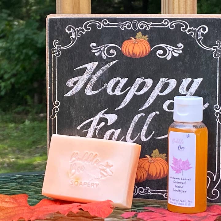 Bubble Bee Soapery - Wholesale Hand sanitiser - Autumn Leaves Soap Hand Sanitizer Set Fall Season Exclusive1