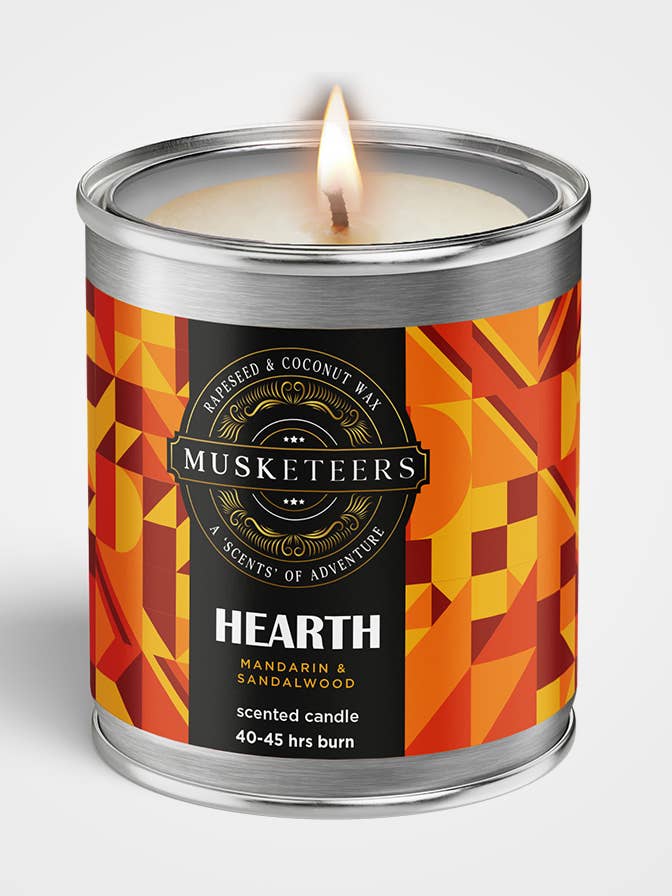 Hearth - Sandalwood Candle UK – Mandarin & Sandalwood Masculine Candle for wholesale by Musketeers