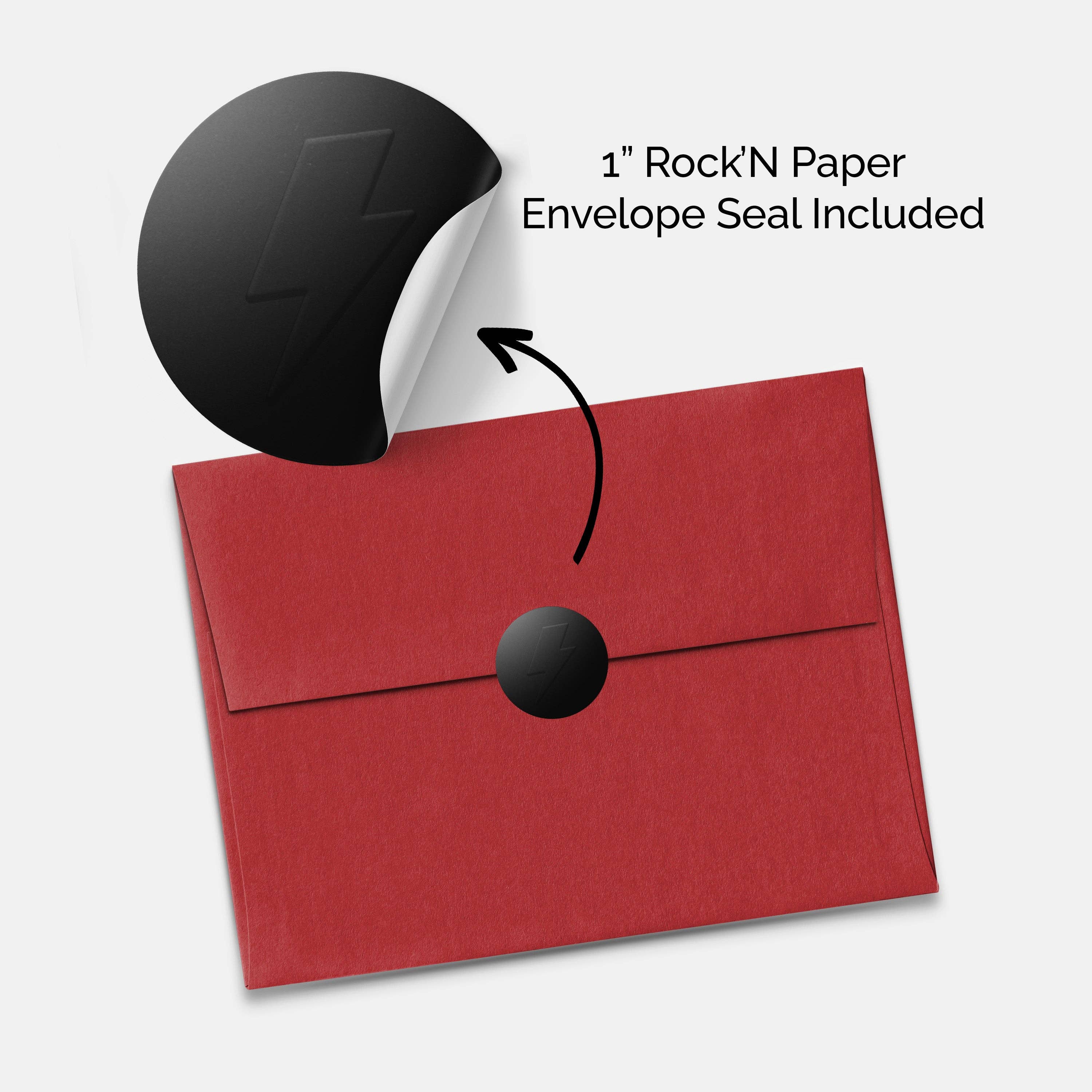 Rock'N Paper - Wholesale Christmas Card - Rocker Holiday Sweater Greeting Card, Skulls, Lightning Bolt5