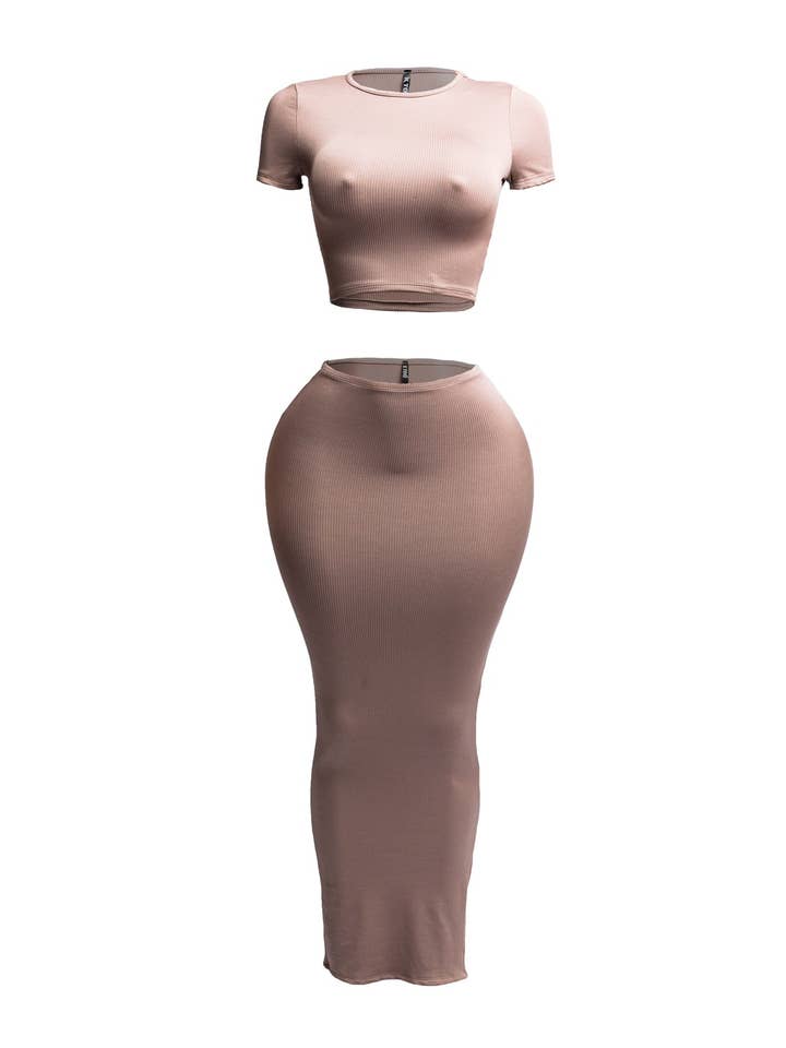 Boswell - Wholesale Top & Skirt Set - Women's - CROP TOP AND LONG SKIRTS SET