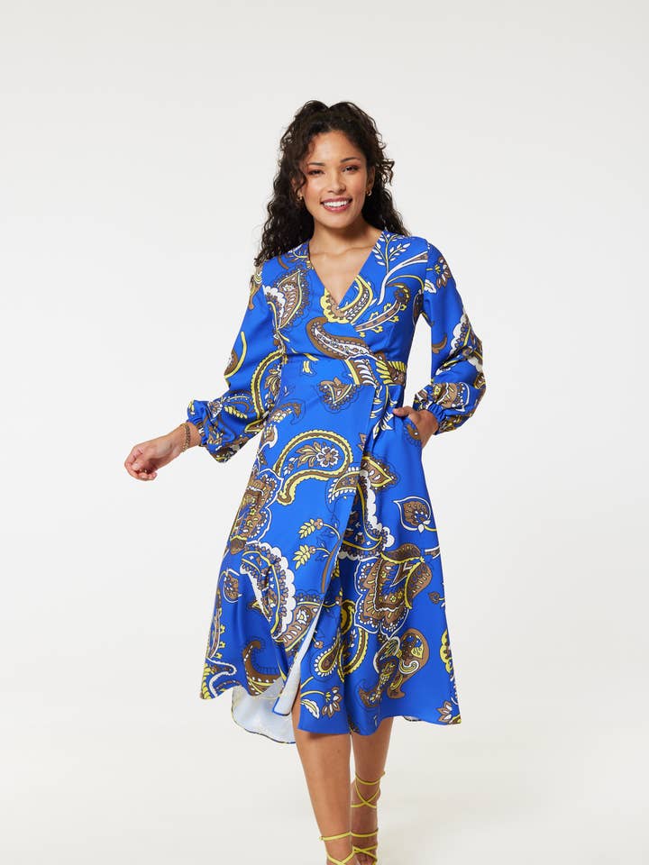 Closet London High-Low Wrap Dress D9659 for wholesale by Closet London