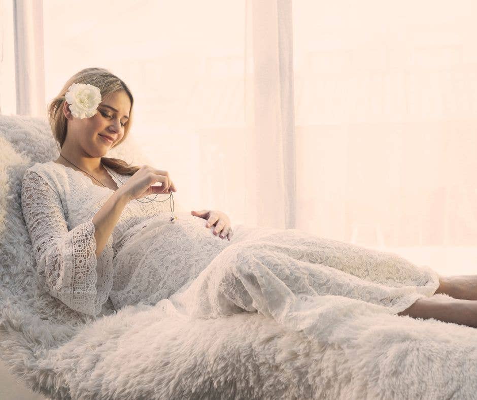 CocoonMe - Vente Colliers à pendentif - Bola de grossesse - Quartz Rose2