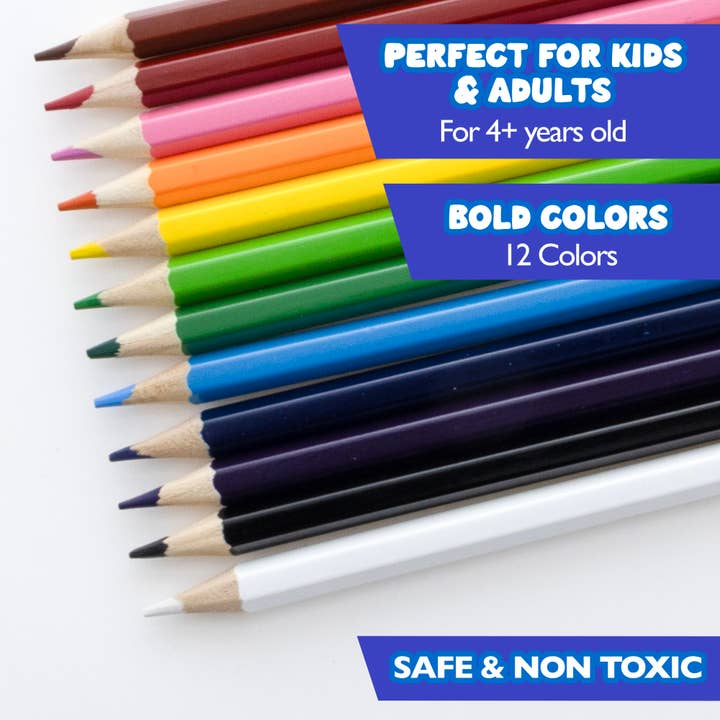 BAZIC Products - Wholesale Colored Pencil - Wood 12 Colored Pencils2