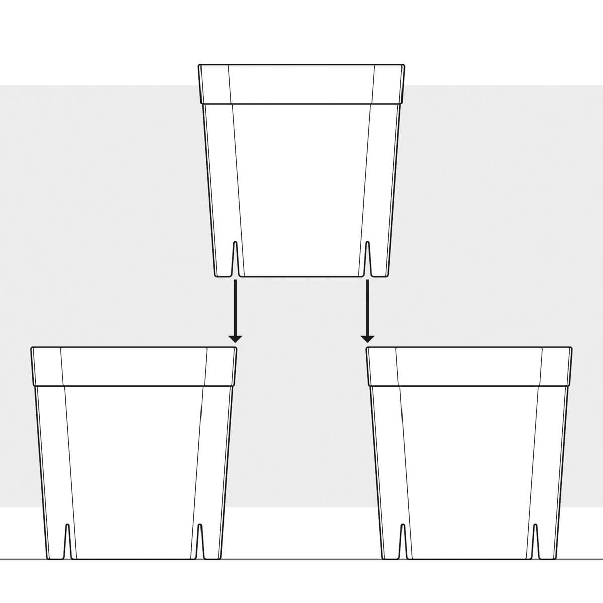 Io Nova – Großhandel Blumentopf – FlexiFlora – Modulares Pflanzsystem | 16er Set4