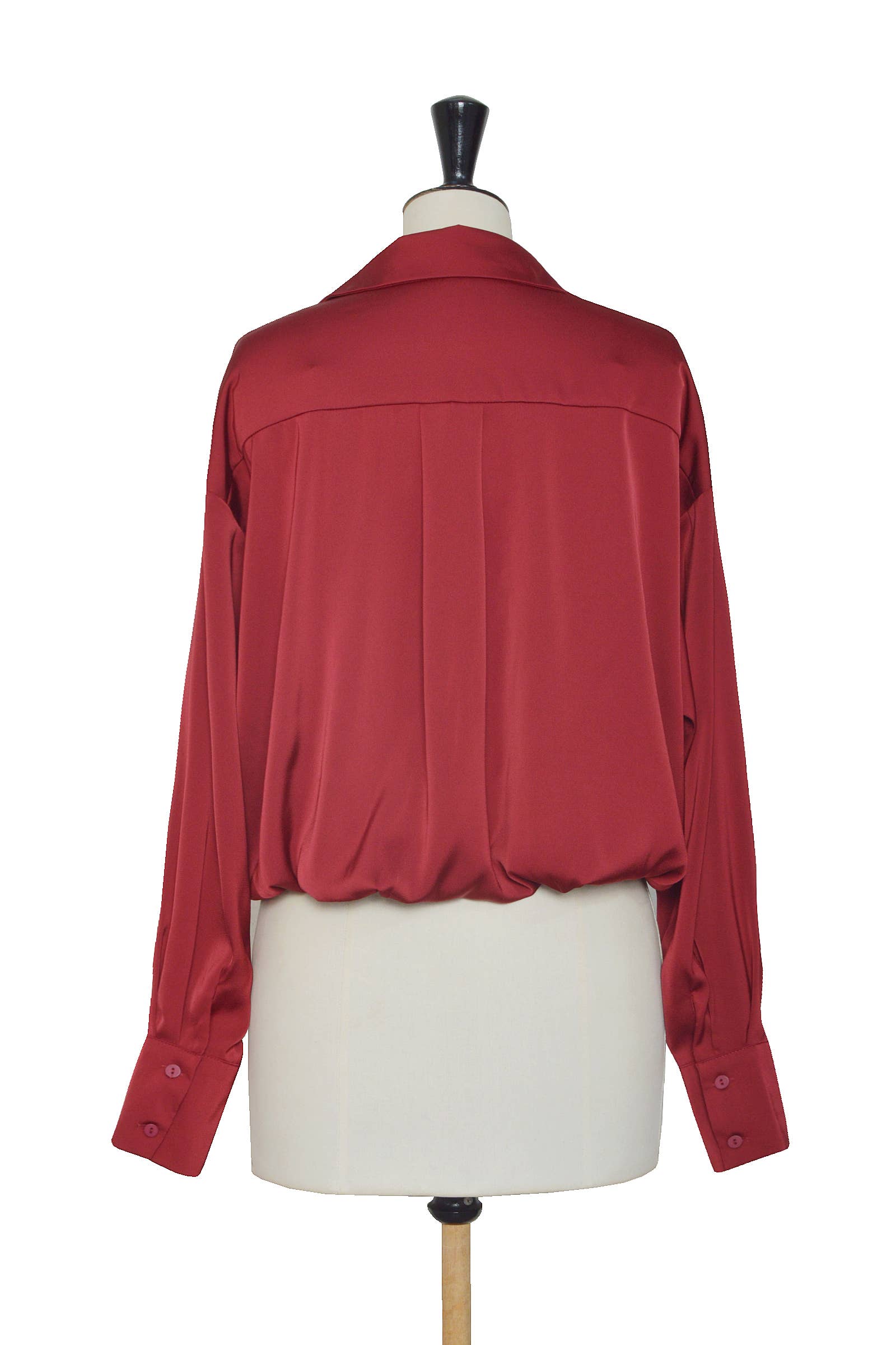 ELLI WHITE - Wholesale Blouse - Women's - Satin blouse with 2-in-1 effect and integrated lace camisole8