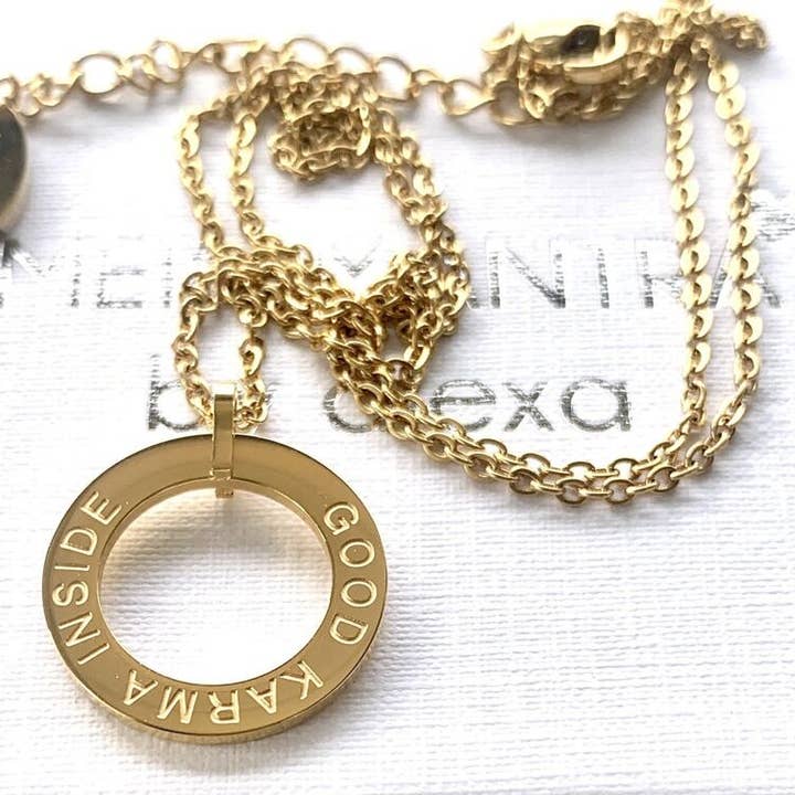 Mantra Necklace - GOOD KARMA INSIDE for wholesale by Mein Mantra