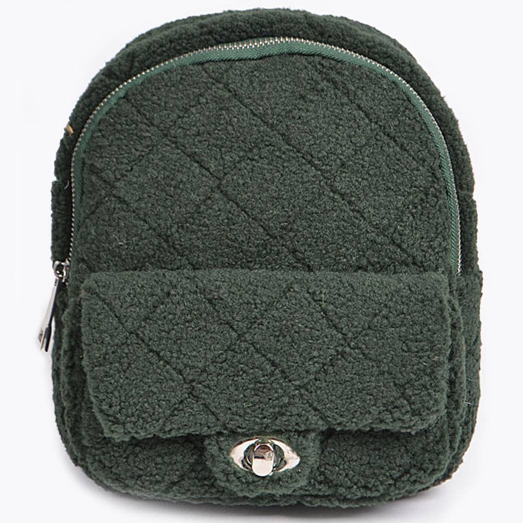3AM BY H&D ACCESSORIES - Wholesale Backpack - Women's - Fluffy Flap Zipper Backpack2