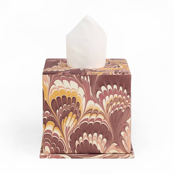 MARMORERAD PAPPERSHÅLLARE - BURGUNDY GYLLENE PÅFÅGEL för wholesale av Craft Boat