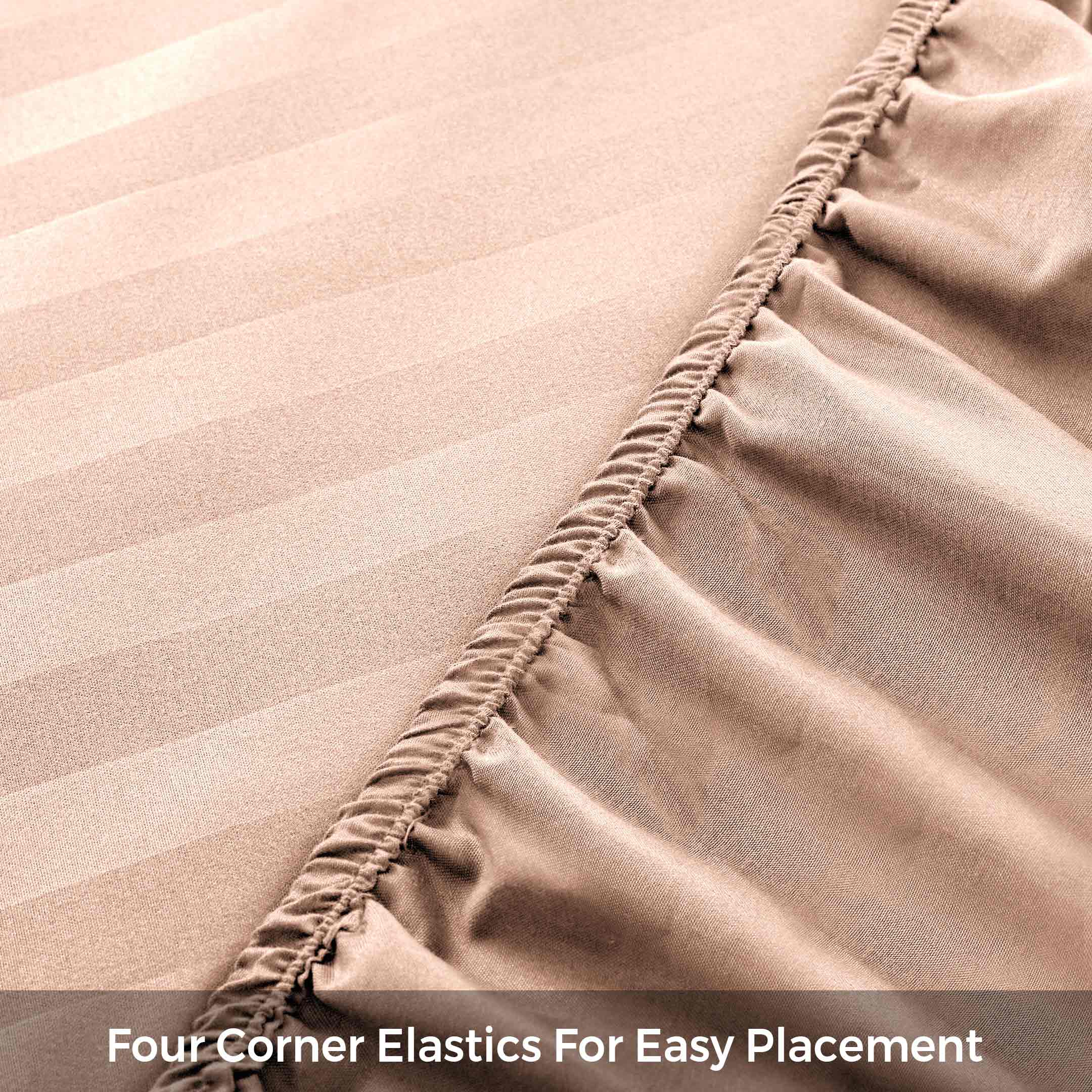 Cotton Passion - Wholesale Fitted Sheet - Satin Stripe Deep Pocket Fitted Sheets Deep Up to 25cm3