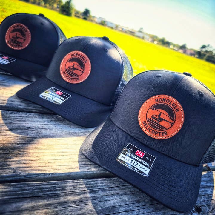 NDesigns Leather - Wholesale Trucker Hat - Unisex - Custom Logo Leather Patch Hat - Patches are sewn, not glued!13