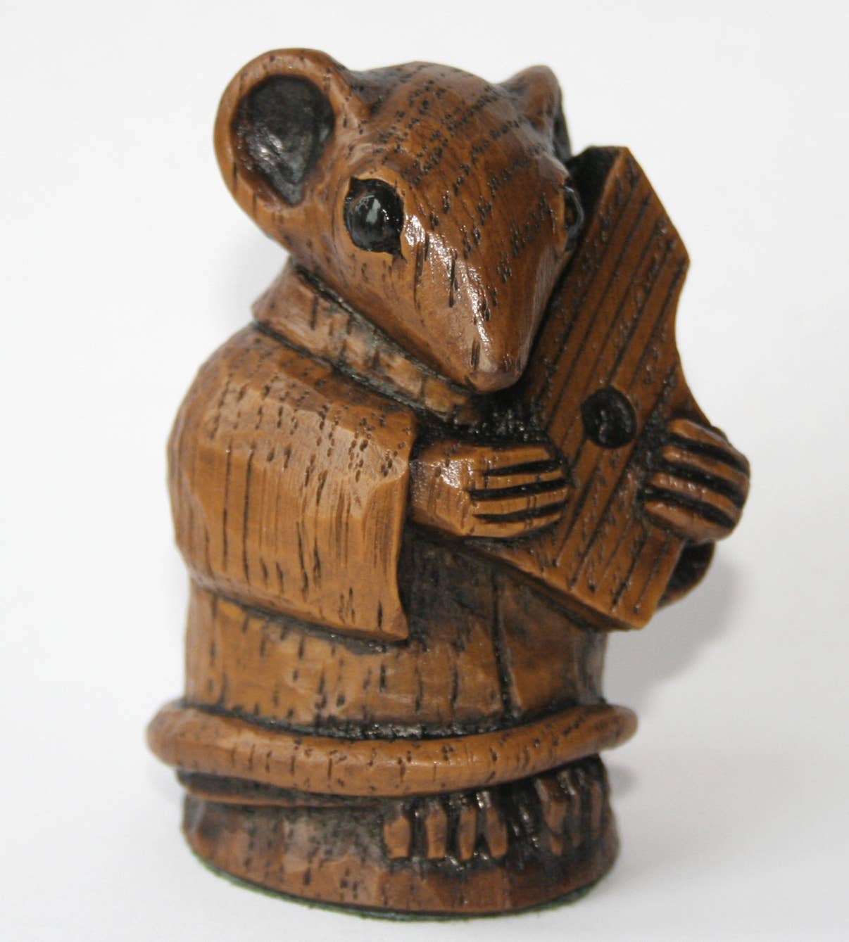 Oakapple Designs Ltd - Wholesale Decorative Figurine - Church Mouse Playing Psaltery- Reproduction carving ornament2