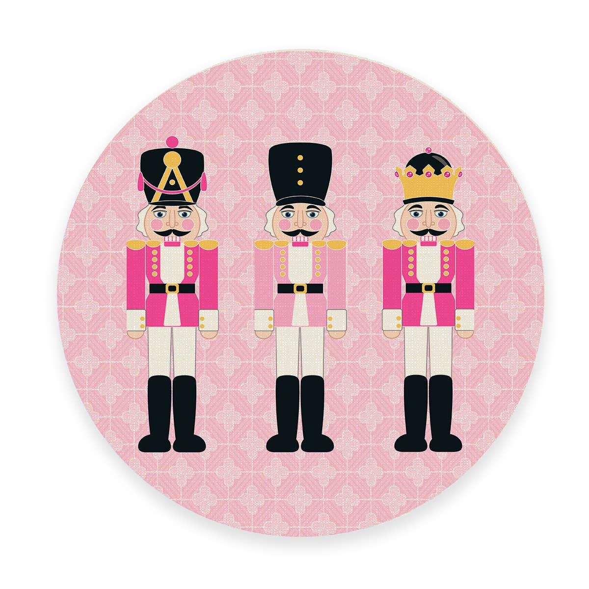 Marye-Kelley - Venta al por mayor Manteles individuales - Manteles individuales de lino rosa con forma de cascanueces1