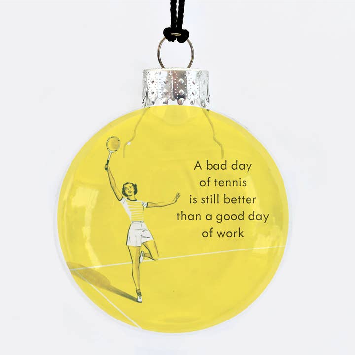 Tennis Arbejdsdag Gennemsigtige Glas Ferie Ornament for engroshandel hos Skel & Co