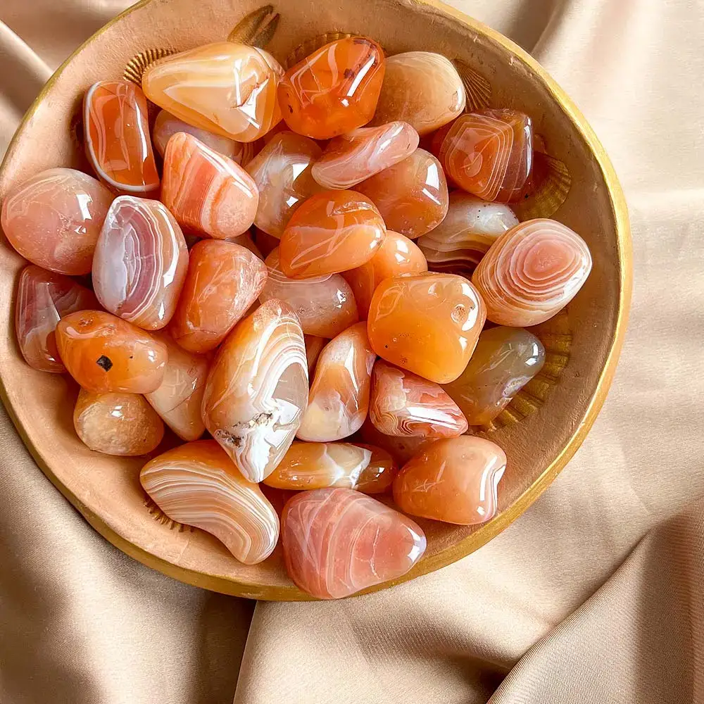 Surya Cristais - Wholesale Spiritual Stone/Crystal - Orange Botswana Agate0