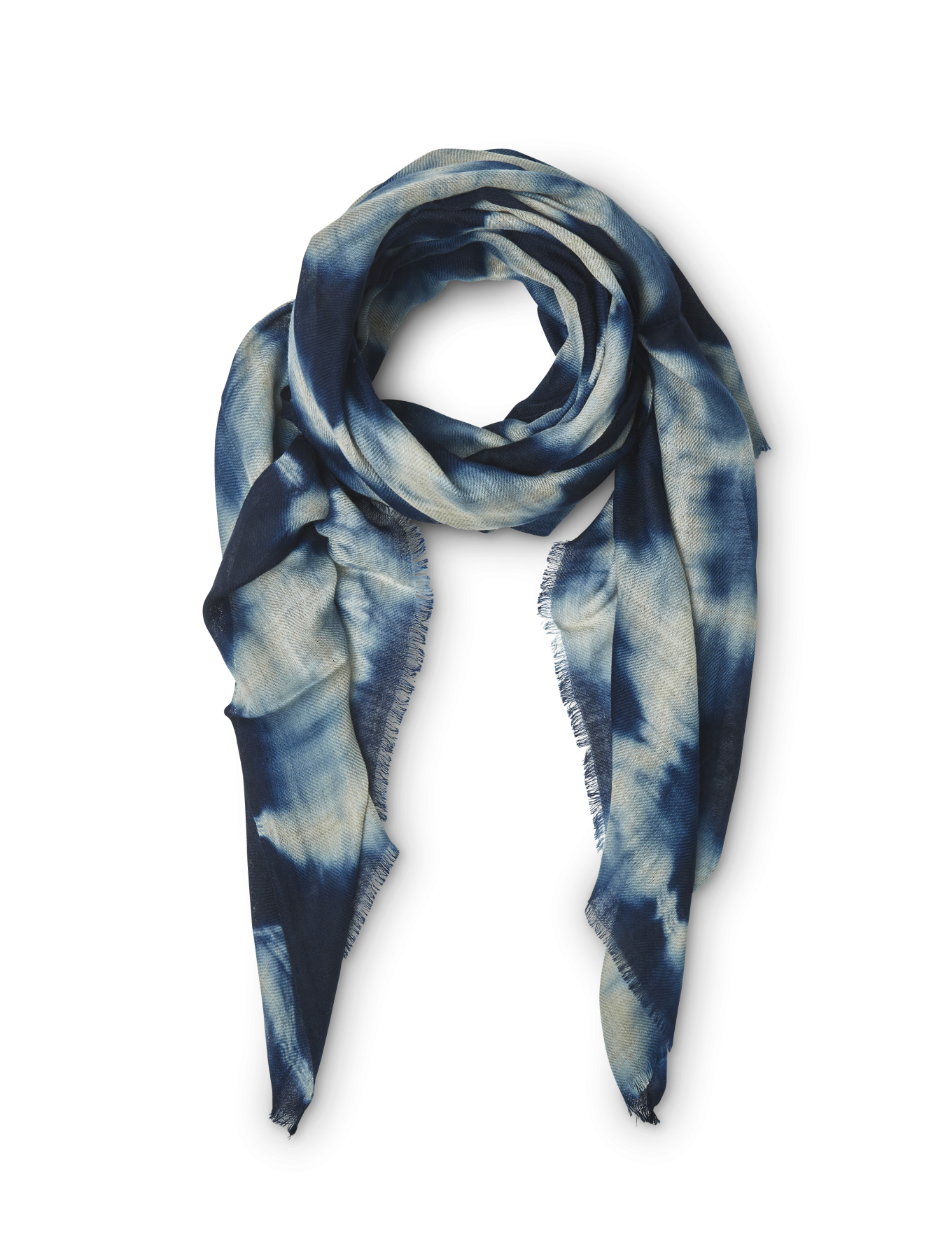 Navy Bohemian Marine Wool Scarf for wholesale on Faire0