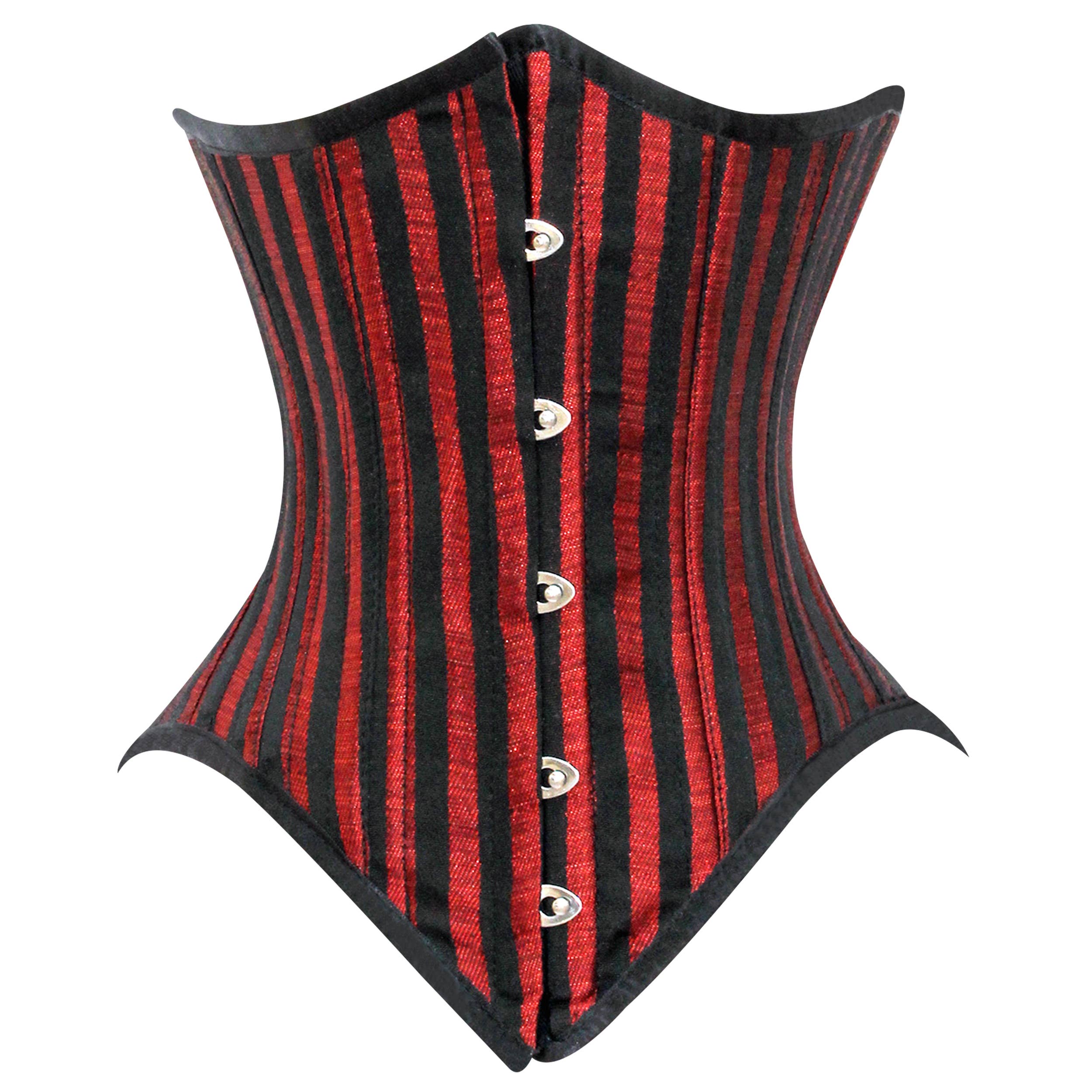 Attire Fashion Club - Wholesale Corset - Women's - Underbust Black Brocade Corset for Women - Waist Training7
