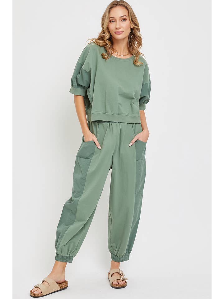 Sweet Lovely by Jen - Wholesale Lounge Sweatpants/Joggers - Women's - CASUAL COMFY WIDE-LEG HARMES JOGGERS12