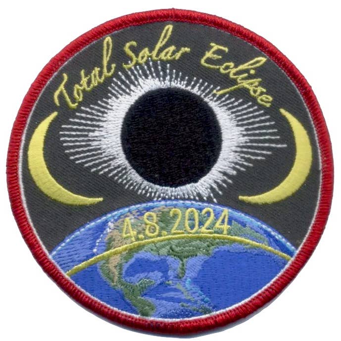 Mile High Astronomy - Wholesale Patch - 2024 Total Solar Eclipse Iron-On Patch - 4 inch