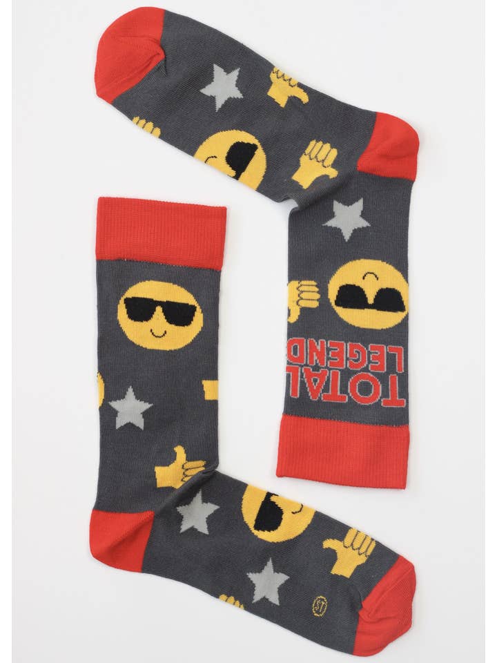 Smiling Faces – wholesale Socks – Men's – Total Legend - Mens Bamboo Socks1
