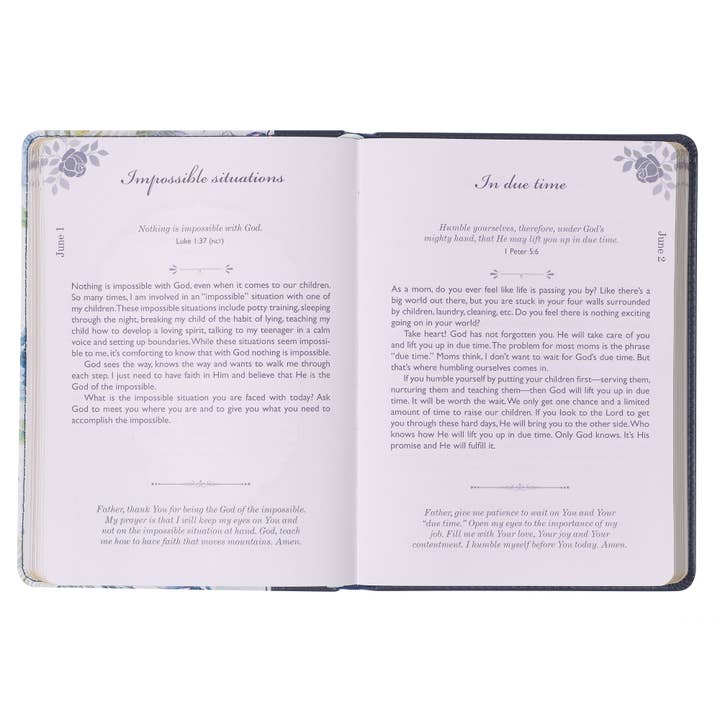 Christian Art Gifts - Wholesale Religion Book - Devotional Moments with God for Mom's Faux leather2