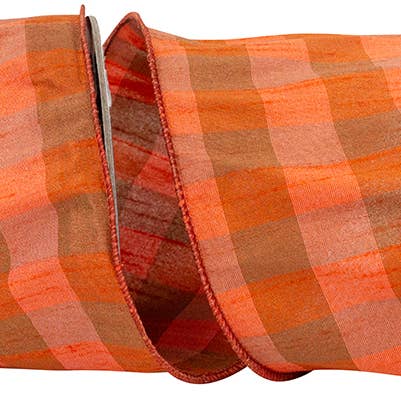 Tones Of Sunset Basic Wired Edge, Burnt Sienna, 4 In for wholesale by RELIANT RIBBON