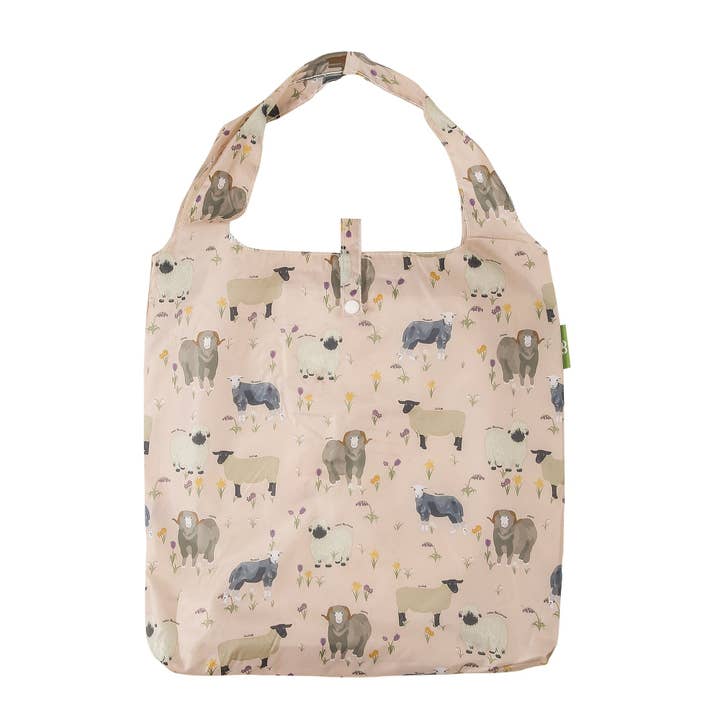 Faye UK Ltd - Wholesale Grocery/Shopping Bag - Eco Chic Lightweight Foldable Reusable Shopping Bag Sheep Realism