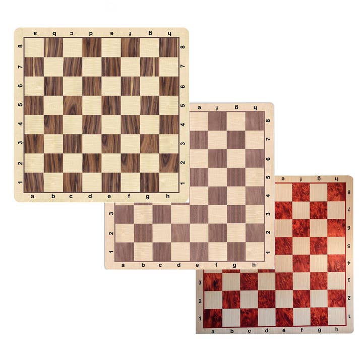 Wood Expressions - Wholesale Board Game - Mousepad Tournament Chessboard, Wood Grain Print, 20 in.