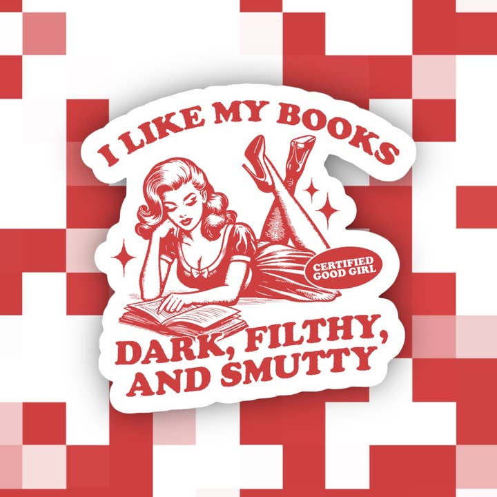 Ace the Pitmatian Co - Wholesale Sticker - I Like My Books Sticker