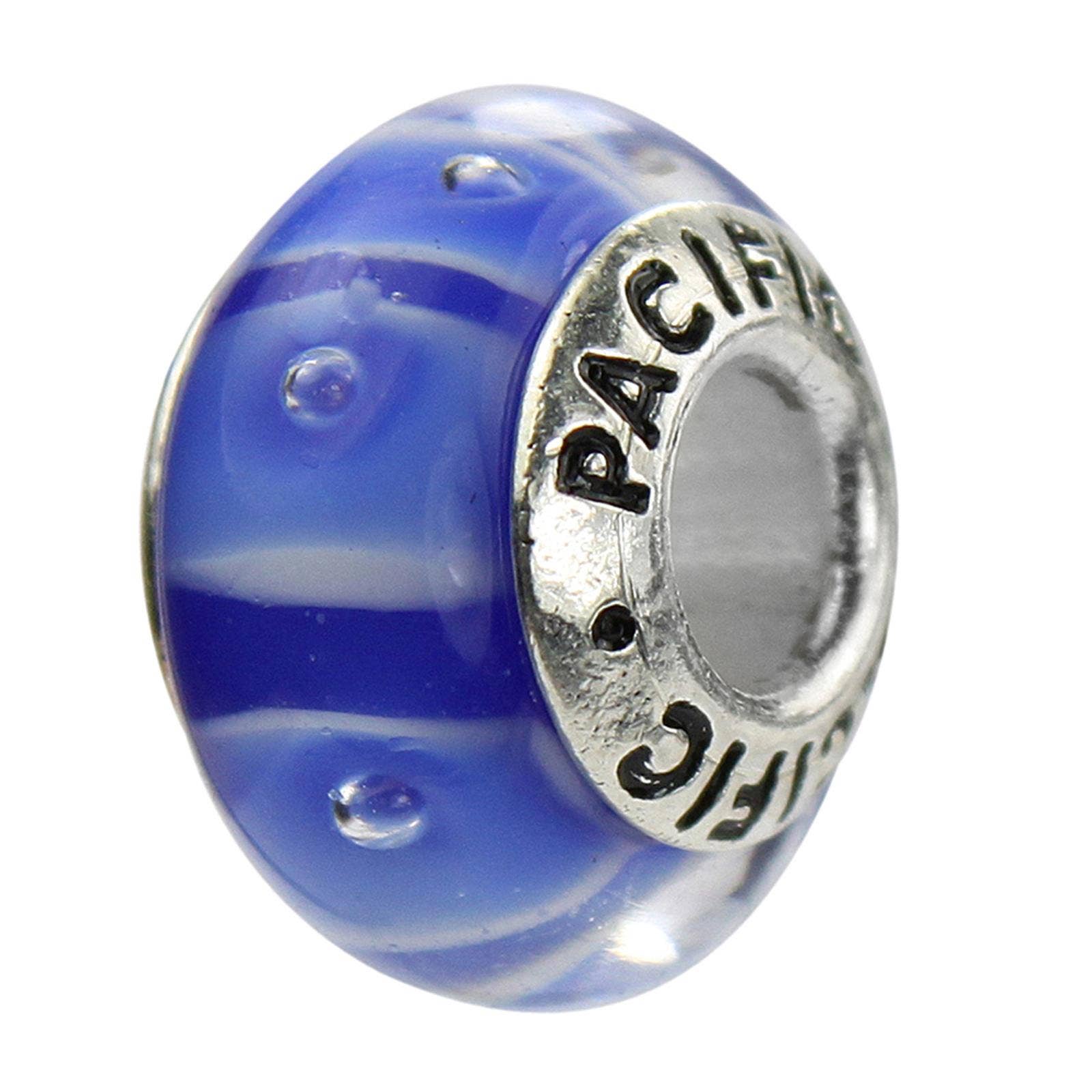 West Coast Jewelry - Wholesale Beads - Silver Murano Glass Bead - Cabo Wabo0