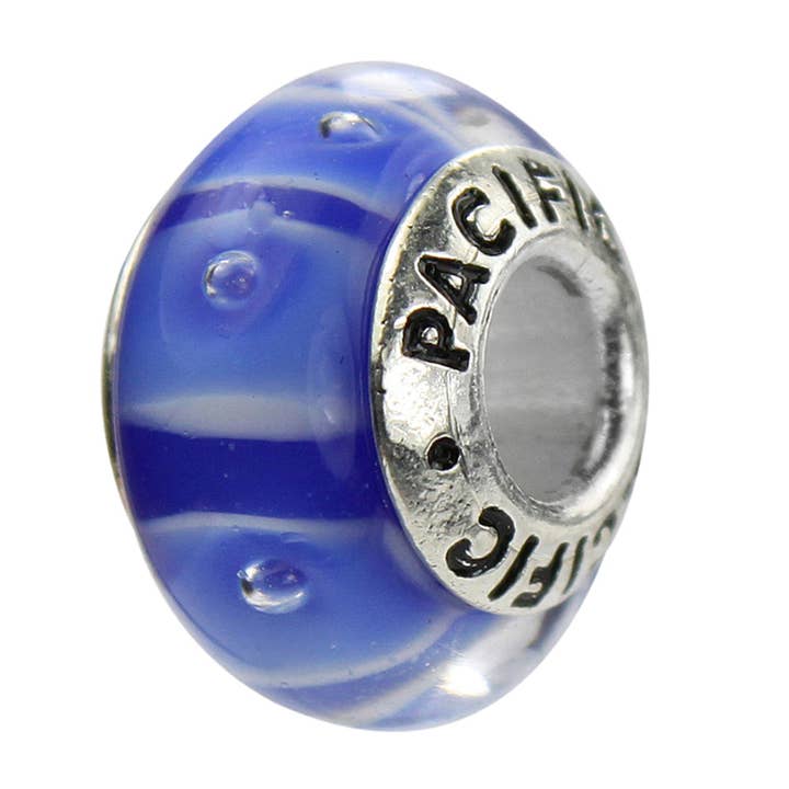West Coast Jewelry - Wholesale Beads - Silver Murano Glass Bead - Cabo Wabo