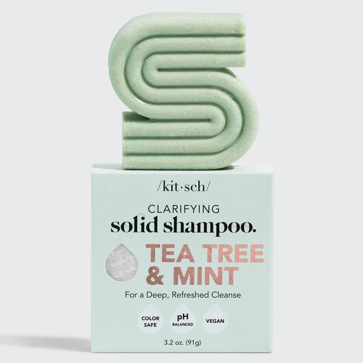 KITSCH - Wholesale Shampoo Puck/Solid Shampoo - Tea Tree + Mint Clarifying Shampoo Bar