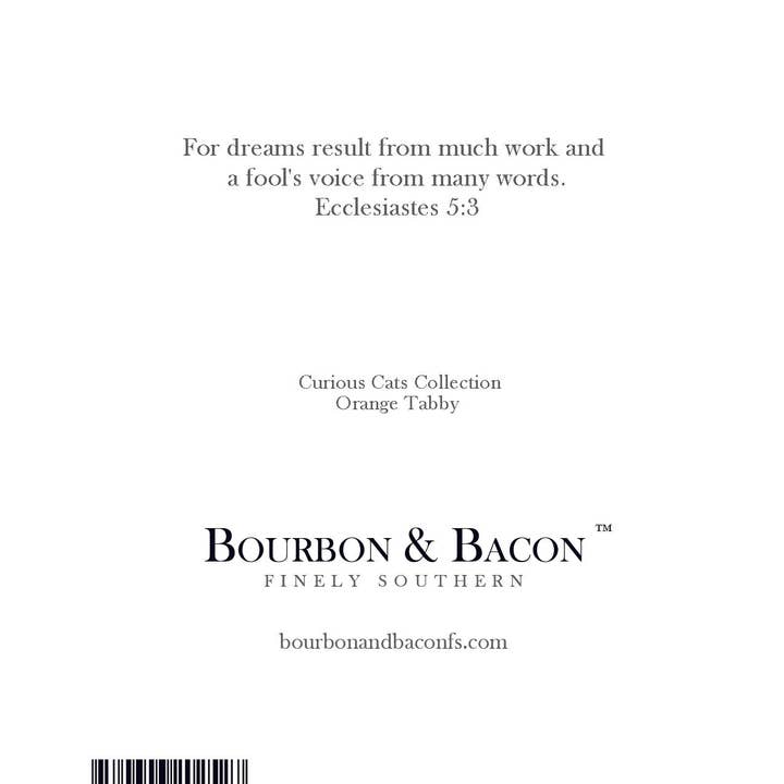 Bourbon & Bacon - Wholesale Stationery/Notecard Set - American Shorthair Orange Tabby Note Cards1