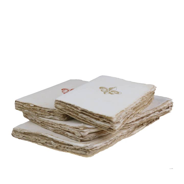 Epigram - Vente Cahiers - Carnet en papier parchemin motif Fleur de Lys