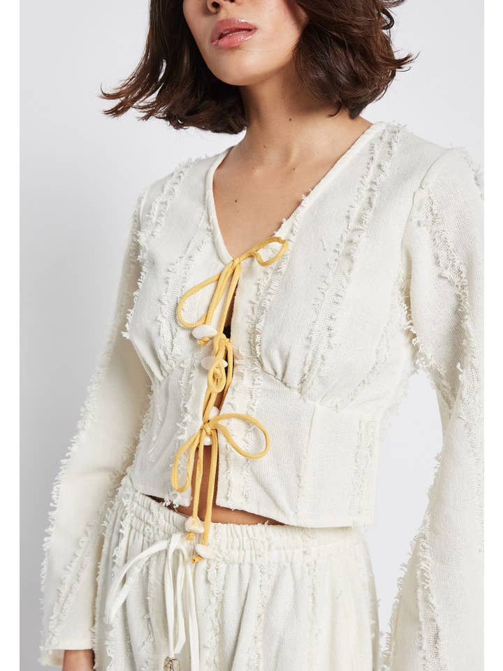 Be Sunset - Wholesale Blouse - Women's - Point Eden White Top