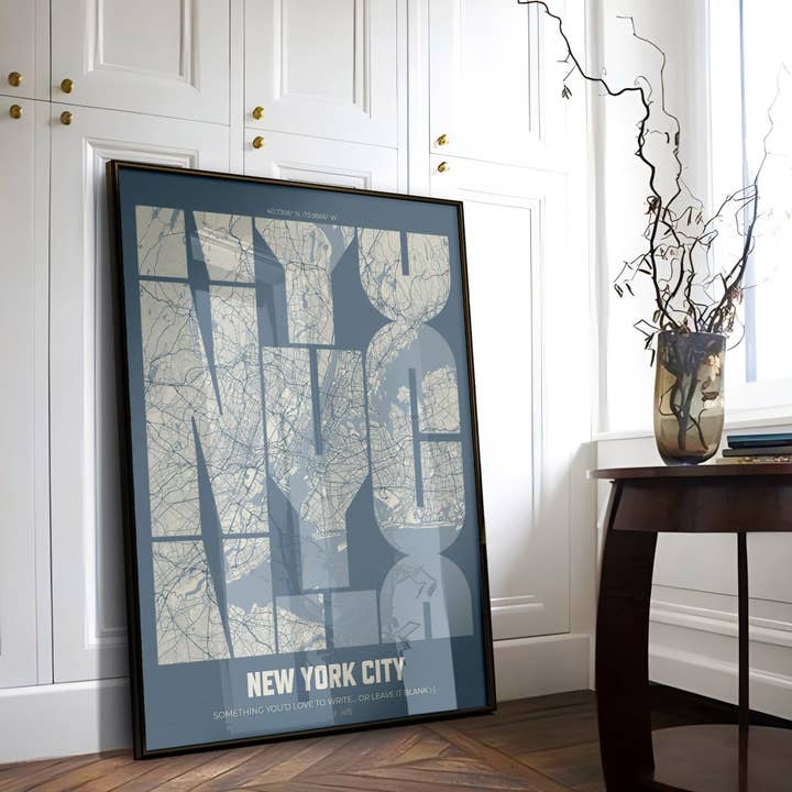 Carte Letra de New York pour la vente par The Traveler Art