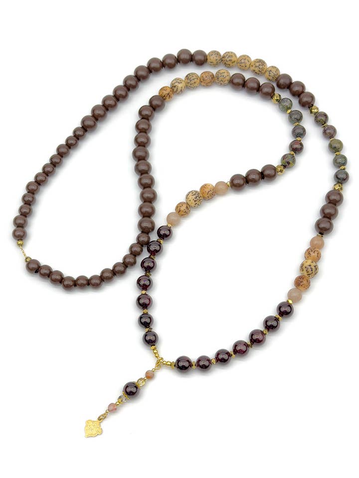 Collar Boho Deluxe Brillante Granate para venta al por mayor de samsara collection