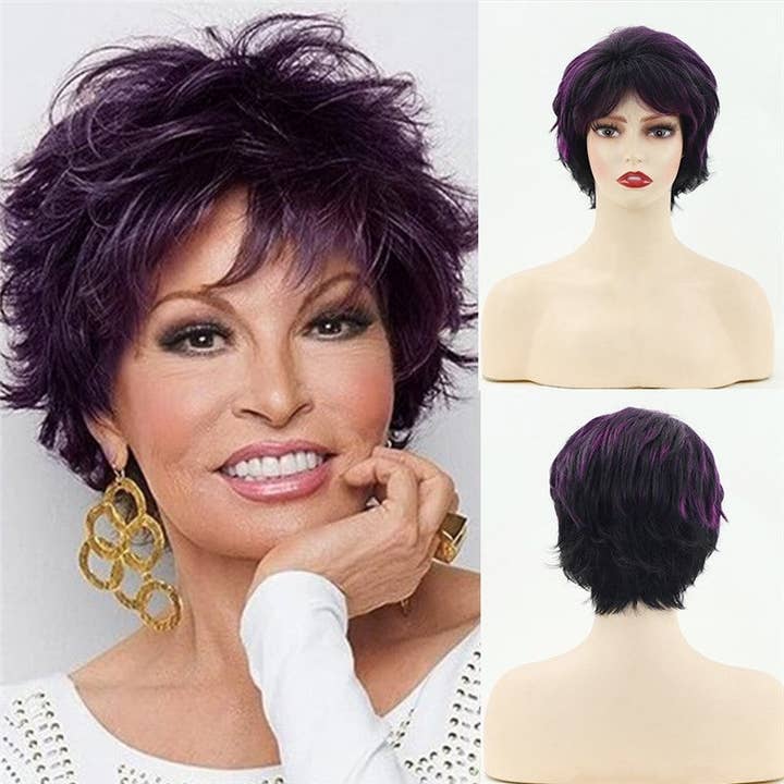 FurDecoration - Wholesale Wig/Hair Piece - Short Curly Synthetic Wig Cap10